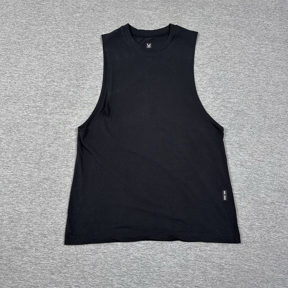 ASRV Muscle Tank Top Mens Medium Black Sleeveless Gym Workout Sports DSG-0926